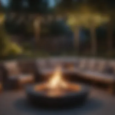 Stylish fire pit area designed for social gatherings