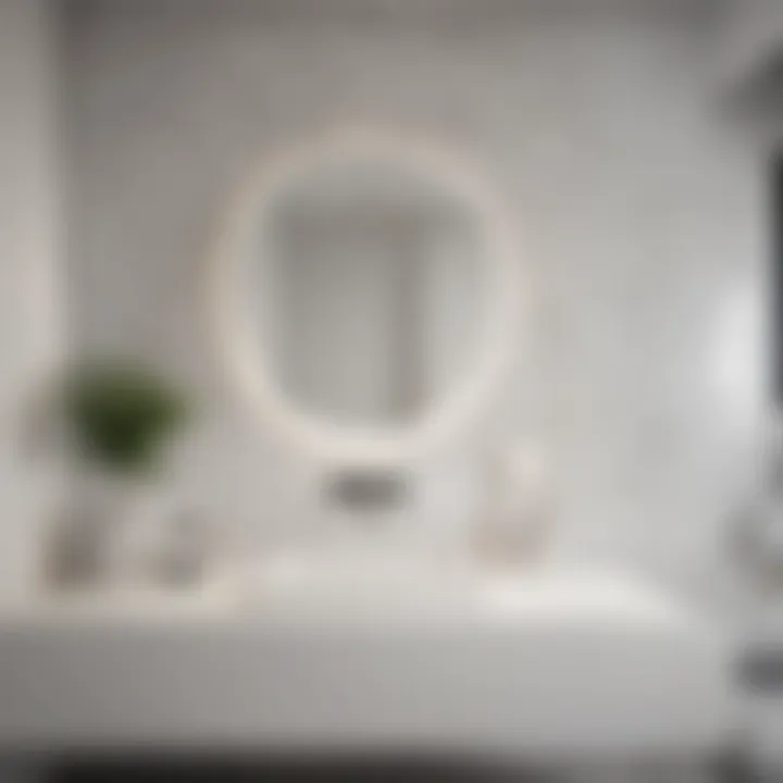 High-quality materials showcased in a white bathroom