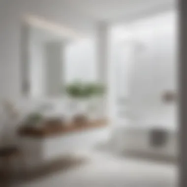 Simplicity Meets Functionality in Design Minimalistic design elements in a white bathroom