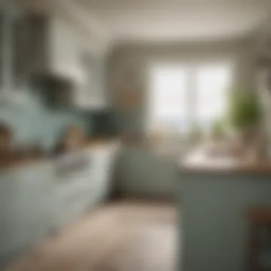 Serene Kitchen Color Palette A serene kitchen color palette featuring soft whites, sandy beiges, and ocean greens