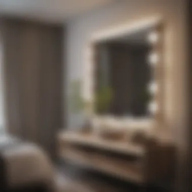 Stylish Integration of Vanity in Master Bedroom Elegant master bedroom with a modern vanity setup