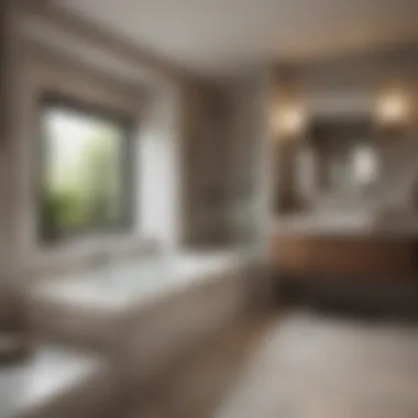Elegant Jacuzzi Tub in Compact Bathroom Elegant Jacuzzi tub in a compact bathroom setting
