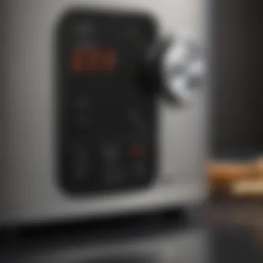 Detailed View of the Cuisinart Control Interface Close-up of the control panel on the Cuisinart Compact Air Fryer Toaster