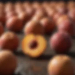 Peach seeds ready for planting