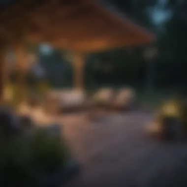 Cozy Outdoor Lighting Ambient outdoor lighting creating a cozy atmosphere