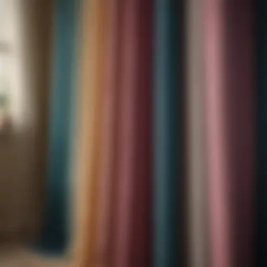 Vibrant Fabric Swatches for Curtain Design A palette of vibrant fabric swatches for curtains