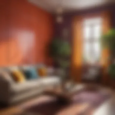 Brightly colored walls enhancing small apartment aesthetics