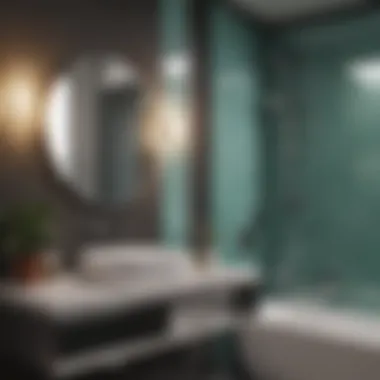 Contemporary Color Palette Contemporary color palette enhancing a small bathroom's aesthetics