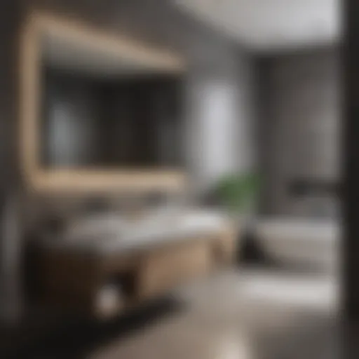 Sleek small bathroom with modern fixtures and minimalist design