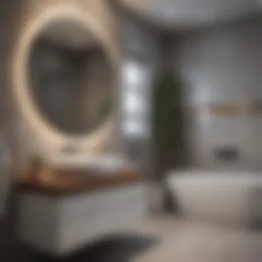 Smart Technology Integration Smart technology integration in a modern small bathroom