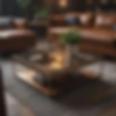 Elegant coffee table design for modern living spaces Elegant coffee table paired with a modern sofa