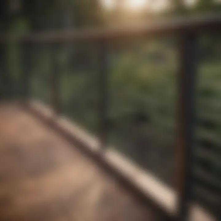 Contemporary deck railing design showcasing sleek lines