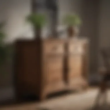 Innovative Repurposing of Furniture A beautifully repurposed wooden furniture piece enhancing interior decor