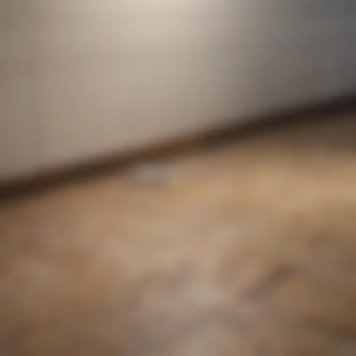 Comparison of dirty and clean grout areas