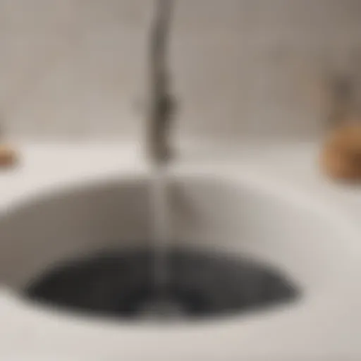 Clogged sink drain with water backing up