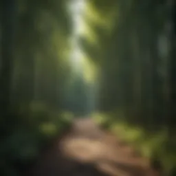 Vibrant bamboo grove showcasing dense growth