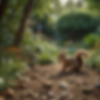 Natural deterrents like herbs and spices used in a garden setting