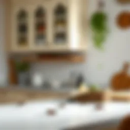 A clean kitchen countertop free from clutter to deter cockroaches