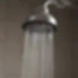 Close-up of mineral deposits on a showerhead