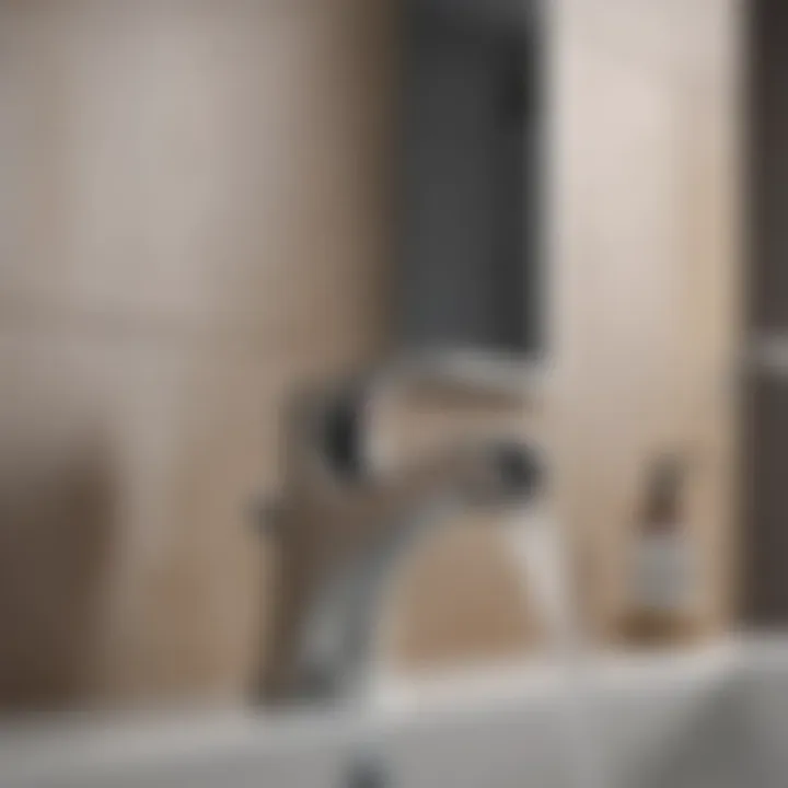 Before and after comparison of a faucet cleaned from hard water stains