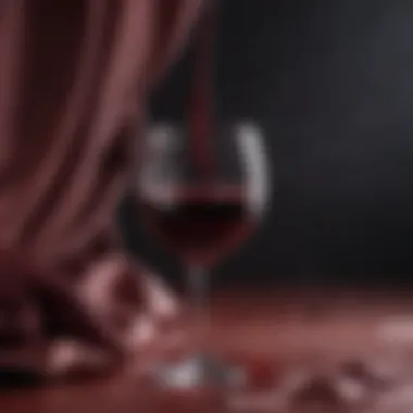 Different fabric types affected by red wine stains