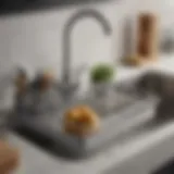 Stylish kitchen sink organizer tray with compartments