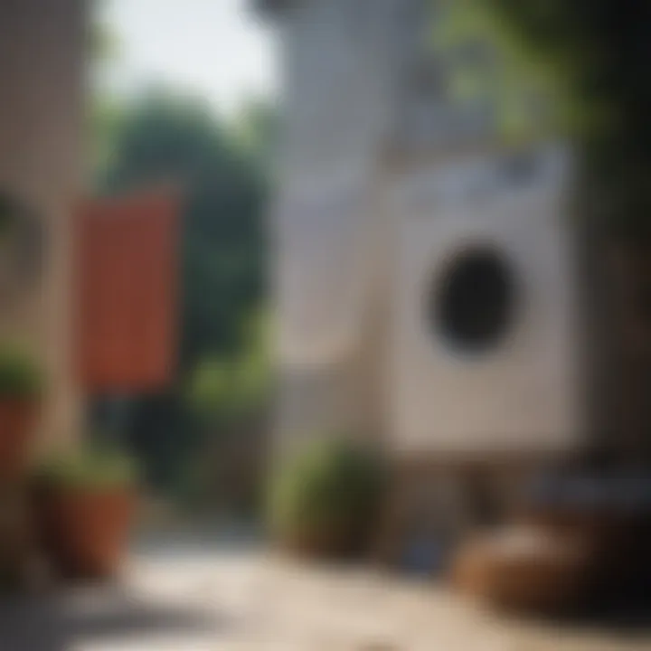 A close-up of fresh laundry hanging outside to dry