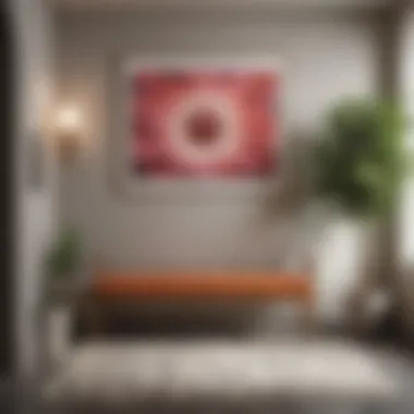 Chic Bench and Wall Art in a Contemporary Entryway Chic entryway with a stylish bench and vibrant wall art