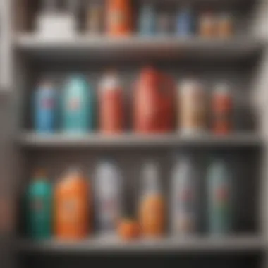 Organized Cleaning Supplies for Home Maintenance A well-organized cleaning supply shelf