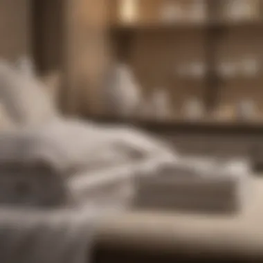 Attractive Display of High-Quality Linens High-quality linens displayed attractively