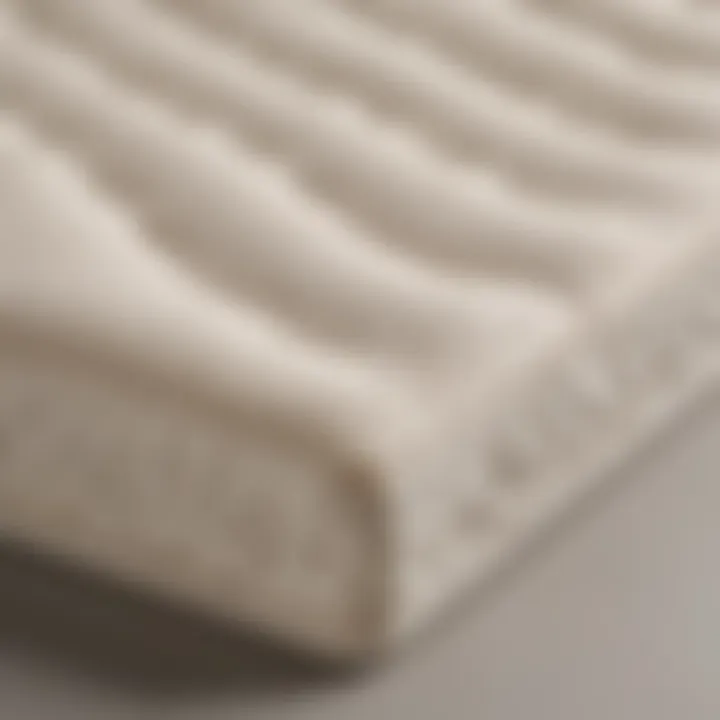 Close-up of a memory foam mattress demonstrating its contouring ability