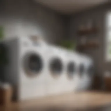 Various washing machine brands displayed for comparison