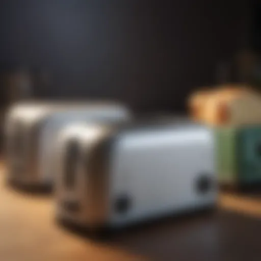 An array of toasters showcasing various designs and features