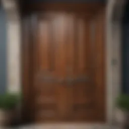 Elegant wooden door showcasing craftsmanship