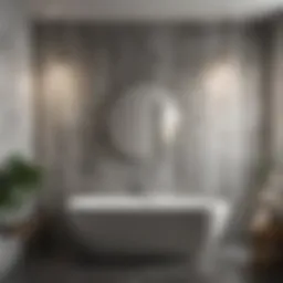 Elegant vertical tile arrangement in a modern bathroom