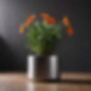 Minimalist Appeal: Sleek and Stylish Modern metal flower pot with minimalist design
