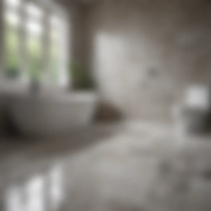 Elegant tile flooring enhancing bathroom ambiance