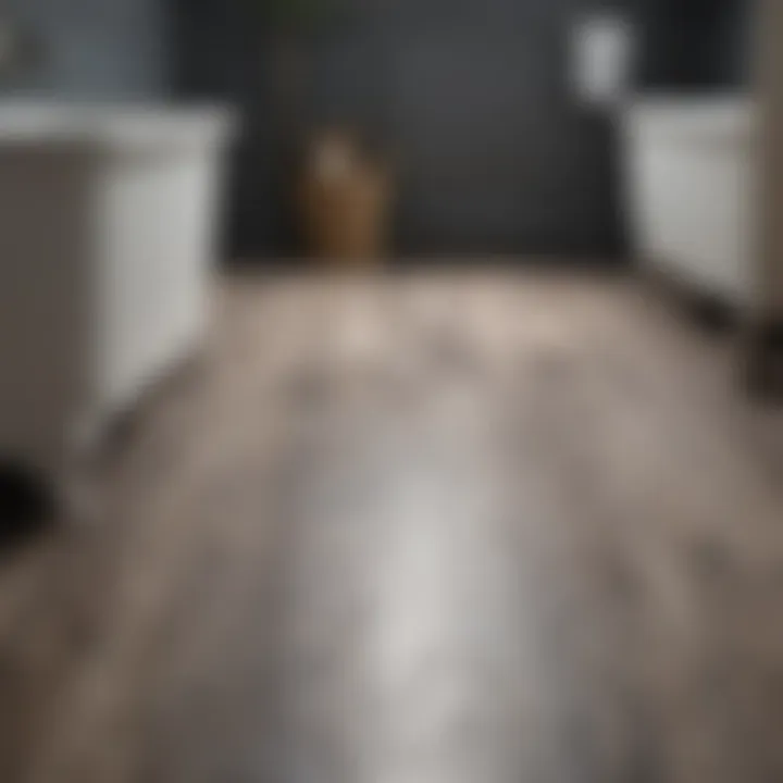 Stylish vinyl flooring in a modern bathroom