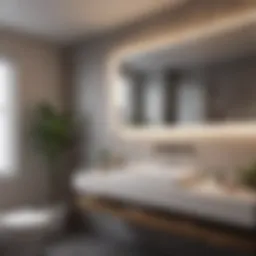 Relaxing bathroom ambience with soft lighting