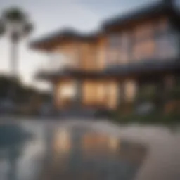 Stunning oceanfront beach house with modern architecture