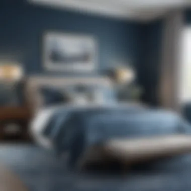 Calm and Comfort: The Allure of Blue in Bedroom Design Serene blue bedroom showcasing calming hues