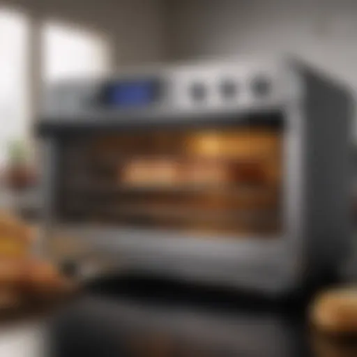 Modern air fryer toaster oven showcasing large capacity