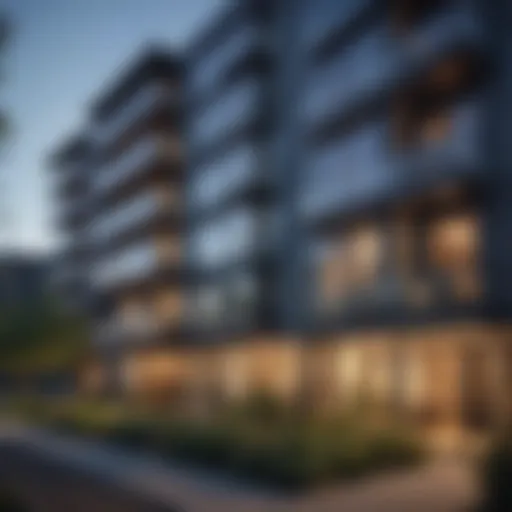 Exterior view of Common Terry Apartments showcasing modern architecture