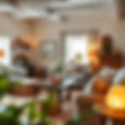 Quaint country cottage living room featuring rustic furniture and decor