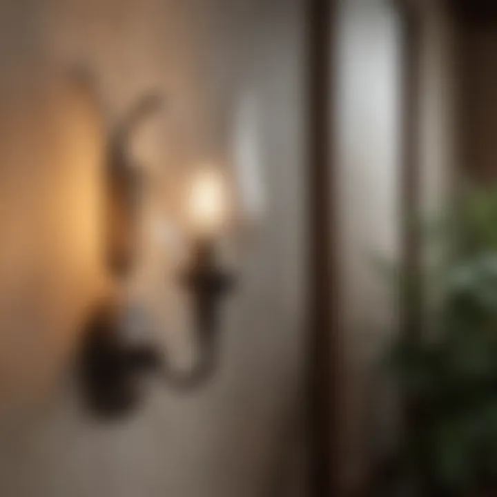 Vintage wall sconce adding character to kitchen decor