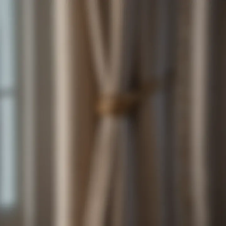 A variety of curtain tiebacks showcasing different styles and materials