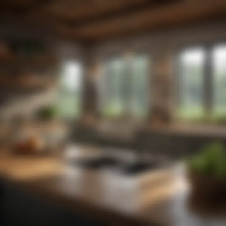 Sustainable materials used in farm kitchen decor