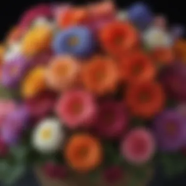 Colorful flower palette showcasing a variety of blooms