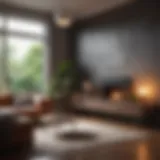 A modern living room showcasing sustainable materials and innovative design elements.