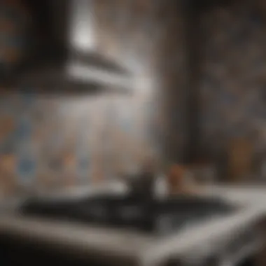 Geometric Patterns for Modern Aesthetics Contemporary kitchen with geometric tile backsplash artwork
